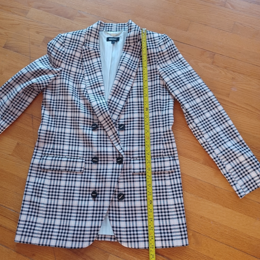 DKNY Womens Below Hips Double Breasted Long Sleeve Boyfriend Jacket Blazer - Picture 15 of 15